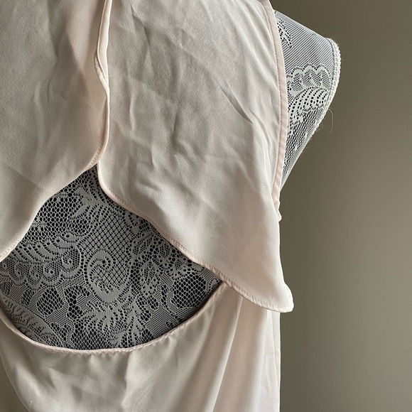 Blush Pink Chiffon Tank Top - Picture 5 of 7